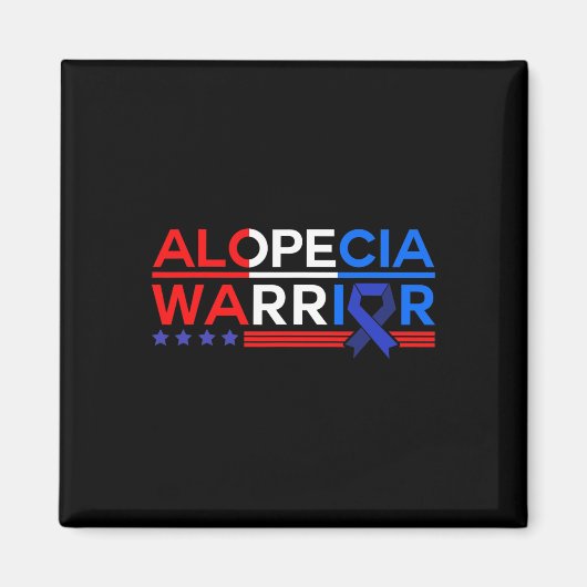 Aimant Alopecia Sensibilisation Perte de cheveux Guerrier (Devant)