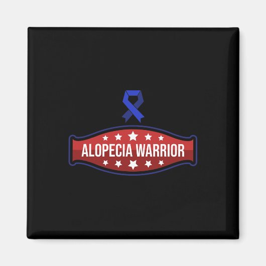 Aimant Alopecia Sensibilisation Perte de cheveux Guerrier (Devant)