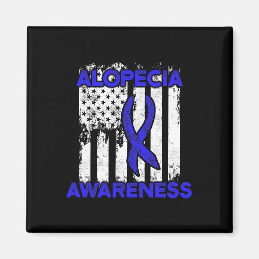 Aimant Alopecia Sensibilisation Perte de cheveux Guerrier (Devant)