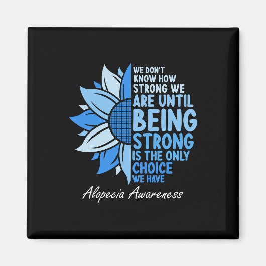 Aimant Alopecia Sensibilisation Tournesol Je Porte Du Rub (Devant)