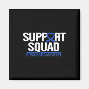 Aimant Alopecia Support Squad Hairloss Balness Blue Ribb