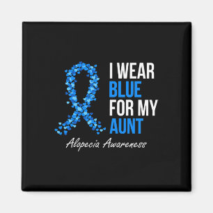 Aimant Alopécie Conscience Je Porte Du Bleu Pour Ma Tante