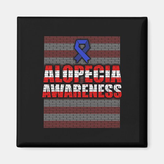 Aimant Alopécie Sensibilisation Perte de cheveux Guerrier (Devant)