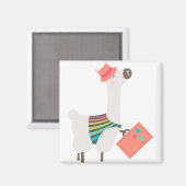 Aimant Alpaca et valise (Recto/Verso)