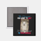 Aimant Alpaca Llama - Push Harder Encouragement (Recto/Verso)
