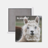 Aimant Alpaca Mes sacs pour l'aimant aventure (Recto/Verso)