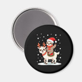 Aimant Alpaca Sloth Christmas (4) (Recto/Verso)