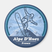 Aimant Alpe d'Huez Station de ski - Snowboard (Devant)