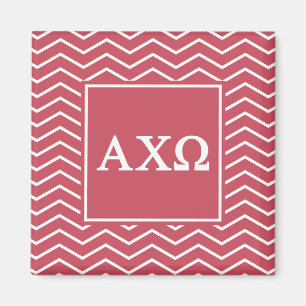 Aimant Alpha Chi Omega   Motif Chevron