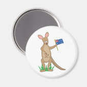 Aimant Alphabet animal Kangaroo (Recto/Verso)