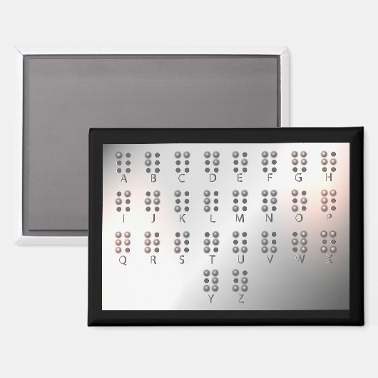 Aimant alphabet braille (Recto/Verso)