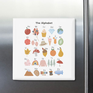 Aimant Alphabet de A à Z avec images pour enfants
