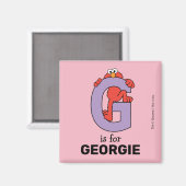 Aimant Alphabet d'Elmo | G Violet (Recto/Verso)