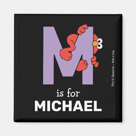 Aimant Alphabet d'Elmo | M Violet (Devant)