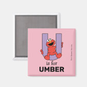 Aimant Alphabet d'Elmo | U Violet (Recto/Verso)