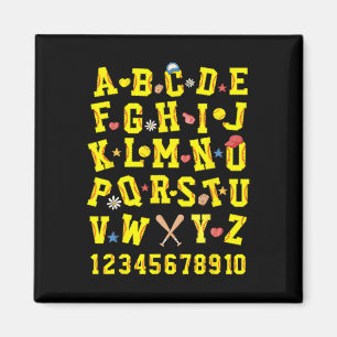 Aimant Alphabet Douillet Abc Chiffres Lettres Enfants Gar