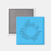 Aimant Alphabet du Code Morse – Conception Cyber Blue Tec (Recto/Verso)