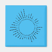 Aimant Alphabet du Code Morse – Conception Cyber Blue Tec (Devant)