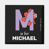 Aimant Alphabet Elmo | M Violet (Devant)