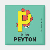 Aimant Alphabet Elmo | P Jaune (Devant)