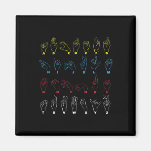 Aimant Alphabet enseignant American Sing Language Asl Cha
