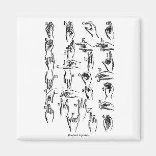 Aimant Alphabet Langue des signes