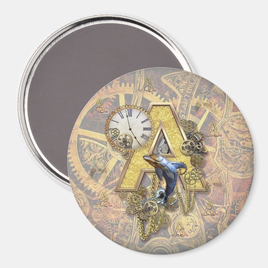 Aimant Alphabet, monogramme A (Recto/Verso)