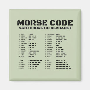 Aimant Alphabet Morse Alphabet phonétique de l'OTAN Tacti