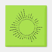 Aimant Alphabet Morse Code – Neon Lime Tech (Devant)