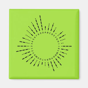 Aimant Alphabet Morse Code – Neon Lime Tech