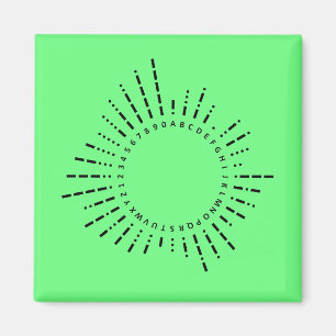Aimant Alphabet Morse de Survie Fresh Green