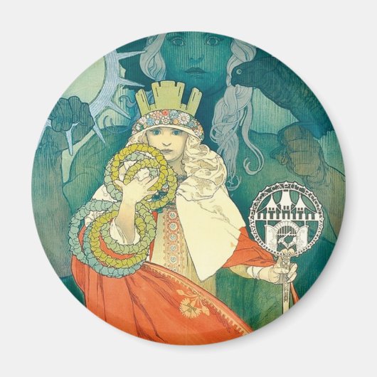 Aimant Alphonse Maria Mucha ~ Art Nouveau (Devant)