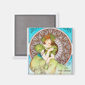Aimant Alphonse Mucha (Recto/Verso)