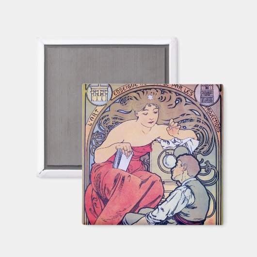 Aimant Alphonse Mucha (Recto/Verso)