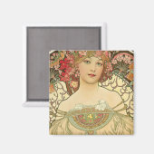 Aimant Alphonse Mucha - Art Nouveau Master (Recto/Verso)