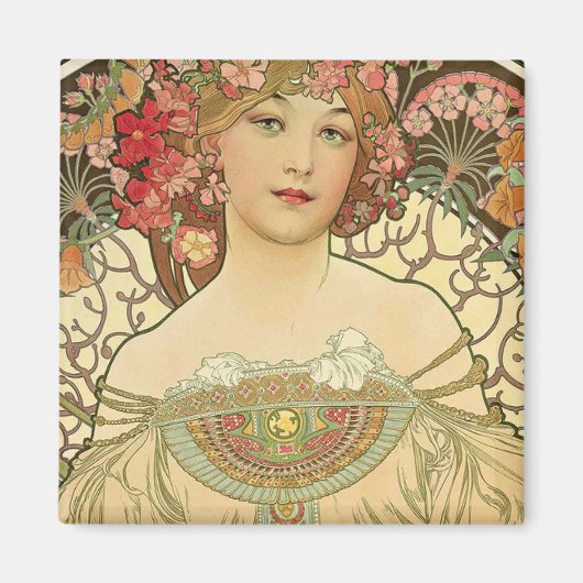 Aimant Alphonse Mucha - Art Nouveau Master (Devant)