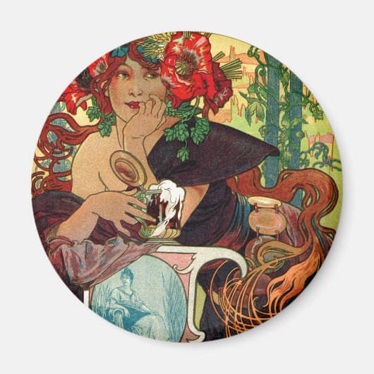 Aimant Alphonse Mucha Bieres De La Meuse (Devant)