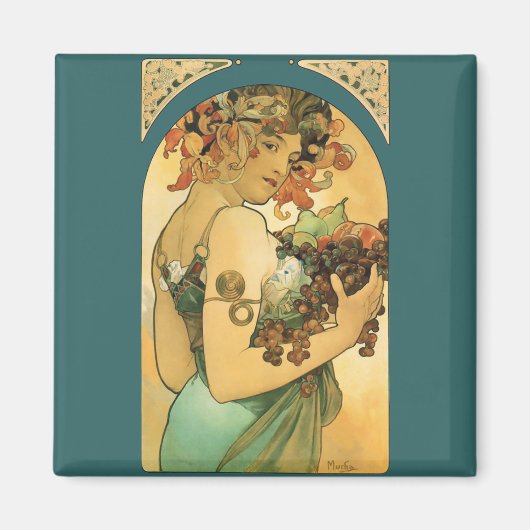 Aimant Alphonse Mucha ~ Fruit ( 1897 ) (Devant)