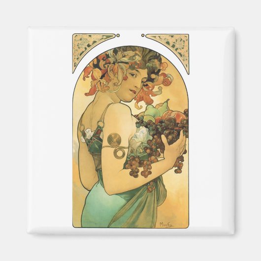 Aimant Alphonse Mucha ~ Fruit. 1897 (Devant)