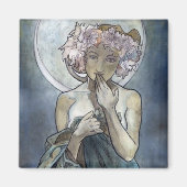 Aimant Alphonse Mucha ~ L'aimant de la lune (Devant)