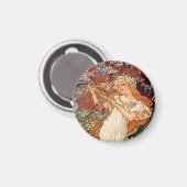 Aimant Alphonse Mucha, Les Saisons (1896) Printemps (Recto/Verso)