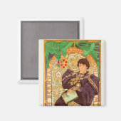 Aimant Alphonse Mucha Prince et Dragon (Recto/Verso)