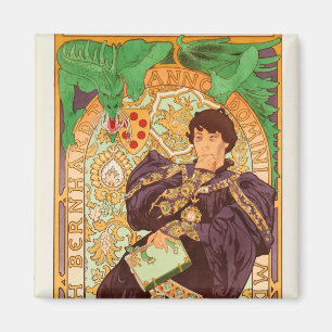 Aimant Alphonse Mucha Prince et Dragon