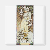 Aimant Alphonse Mucha Winter (Devant)