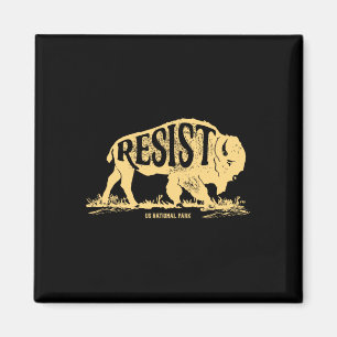 Aimant Alt Us National Park Résiste Service T Shirt Bison