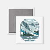 Aimant Alta Ski Area Hiver Utah (Recto/Verso)