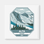 Aimant Alta Ski Area Hiver Utah (Devant)