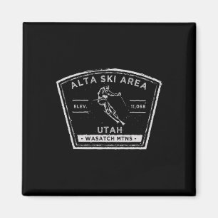 Aimant Alta Utah Ski sur neige