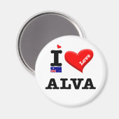 Aimant ALVA - I Love (Recto/Verso)