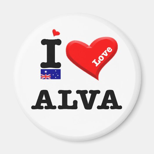 Aimant ALVA - I Love (Devant)